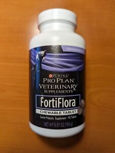 FortiFlora Purina Pro Plan Veterinary Chewable Canine Probiotic 90 ct. Exp 11/24