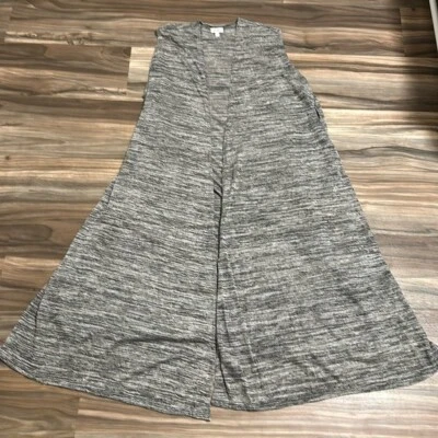 Lularoe Joy longline vest in black and grey marled knit size XL NWOT - Image 1 of 4