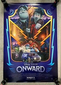 2020 DISNEY PIXAR MOVIE THEATER PROMO *ONWARD* DOUBLE SIDED POSTER M7 PBMC - Picture 1 of 4