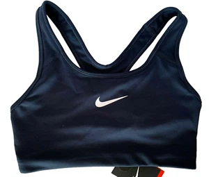NEW NIKE [M] Women's DRI-FIT Medium Support Yoga/Gym Sports Bra-Navy 842398-419 - Picture 1 of 1