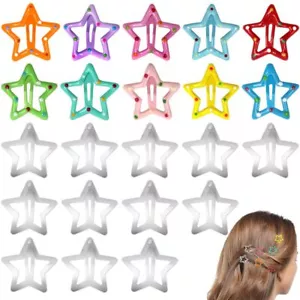 22 pcs Hair Accessories Star Hair Clips Hair Barrettes Silver Hair Accessorie... - Picture 1 of 9
