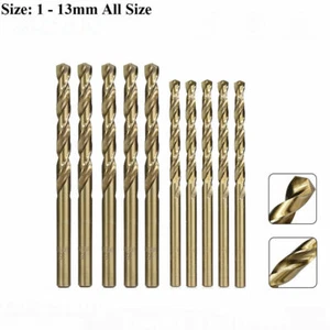  HSS Cobalt Twist Drill Bits HSS-Co For Hard Metal Stainless Steel 1mm - 13mm - Picture 1 of 7