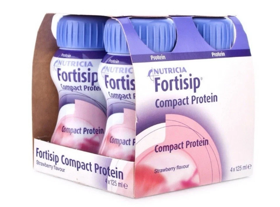 Nutricia Fortisip Compact Protein Strawberry Flavour 4 x 125ml