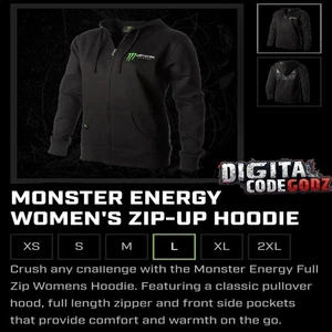 Monster Energy Mayhem Gear 2025 - Women's Zip-Up Hoodie - New/Sealed - Size L - Picture 1 of 3