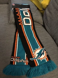 Bufanda oficial del equipo de la NFL Miami Dolphins - nueva con etiquetas - Imagen 1 de 4