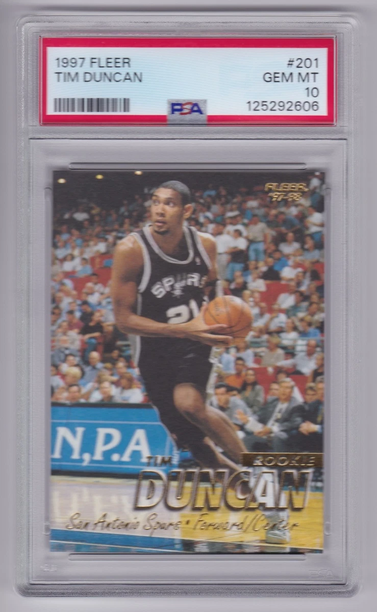 Tim Duncan 10 Graded Rookie Basketball Trading Cards & Accessories