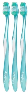 Colgate Wave Toothbrush, Compact Head, Soft - 3 pk White, Green, Pink, Blue  - Picture 1 of 7