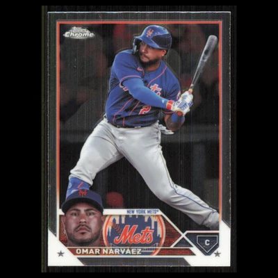 Omar Narvaez #USC69 2023 Topps Chrome Update New York Mets Baseball Card MLB NM - Image 1 of 3