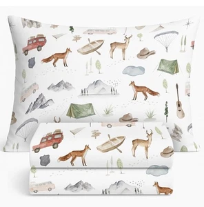 Pobi Baby - Sábana Ajustable Doble Premium, Sábana Plana con Funda de Almohada - Ultra Suave - Imagen 1 de 13