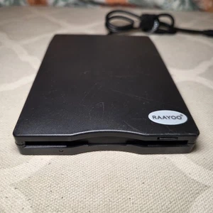 Raayoo USB External Floppy Disk Reader Drive, 3.5" Portable 1.44 MB FDD Black - Afbeelding 1 van 7