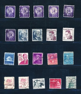 BV60836 USA statue of Liberty historical figures perfins fine lot used - Picture 1 of 2