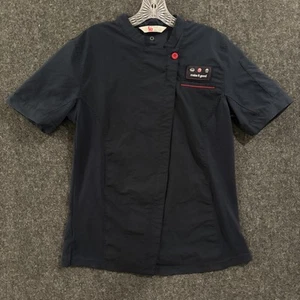 Chick-fil-A Chef Coat Jacket Mens Medium Blue Uniform Restaurant Work - Picture 1 of 9