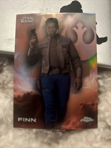 2025 Topps Chrome Star Wars finn Prizm Refractor Card #45 - Picture 1 of 4
