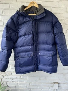 LL Bean Mountain Classic Down Parka Men’s XL Dark Navy Puffer Jacket Excellent - Picture 1 of 11
