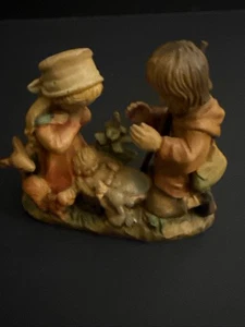 ANRI Wood Holy Family Figure Carved Nativity Scene 2.5” Christmas Italy Vintage - Picture 1 of 11