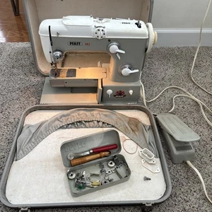 Vintage PFAFF 362 Nähmaschine mit Koffer Anleitung und Extras! - Bild 1 von 21