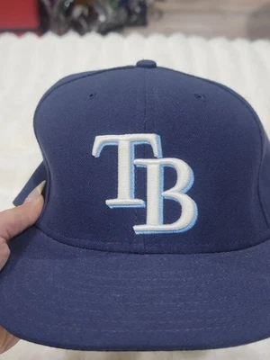 Tampa Bay Rays 59Fifty New Era Baseball Cap Size 7 3/8 - Image 1 of 4