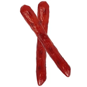 Modelo de salchicha simulada 2 piezas utilería de bebé comida artificial realista - Imagen 1 de 12