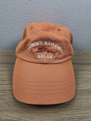 Tommy Bahama Hat Cap Strap Back Orange Relax Embroidered Mens Beach Casual - Image 1 of 4