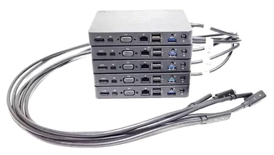 X5- Estação de acoplamento Dell WD15 K17A001 K17A USB-C HDMI MiniDP - SEM CABO DE ALIMENTAÇÃO - Imagem 1 de 4