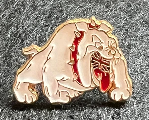 BLANCO BULLDOG BRITÁNICO CUELLO DE ESPIGA UNION JACK LENGUA FÚTBOL PIN INSIGNIA - Imagen 1 de 3