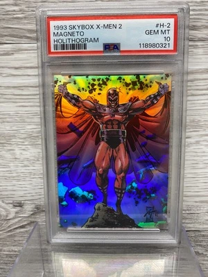 1993 Skybox X-Men Magneto PSA 10 2 Holithogram H-2 Marvel Card - Image 1 of 2