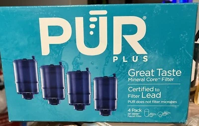 BRAND NEW!!! PUR PLUS Replacement Mineral Core Faucet Filter RF-9999 4 Pack - Image 1 of 2