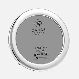 CARRS - Marco de fotos circular liso de plata esterlina con respaldo de terciopelo gris - 21⁄2"" - Imagen 1 de 3