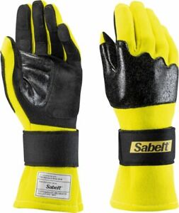 Sabelt Laser TG-3 Mechanic Gloves Black Yellow size: 9-12 FIA 8856-2018
