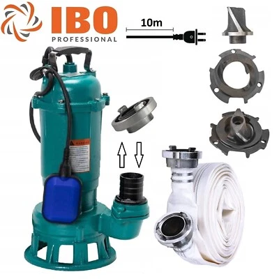 Fäkalienpumpe Tauchpumpe Schmutzwasserpumpe 1500W - 24000l/h  Schneidmesser +20m - Bild 1 von 4