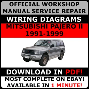 OFFICIAL WORKSHOP Repair MANUAL for MITSUBISHI PAJERO II 1991-1999 WIRING # - Picture 1 of 6