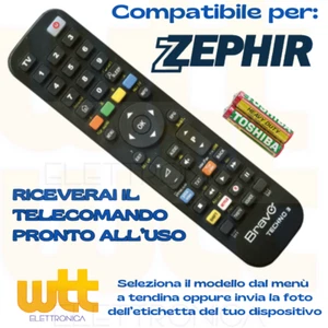 TELECOMANDO UNIVERSALE per TV e DECODER SAT DTT ZEPHIR - SCEGLI MODELLO LISTA - Foto 1 di 4