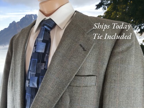 Cappotto sportivo e cravatta Burberry da uomo 43 L marrone a scacchi 100% lana 10754