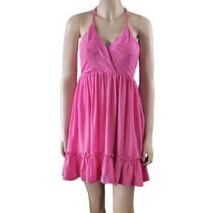New In V-neck Skater Dress A-line mini Lined ruffle NWT - Picture 1 of 8