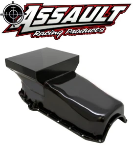 Small Block Chevy 1958-79 327 350 400 SBC Black Drag Race Style 7qt. Oil Pan - Picture 1 of 1