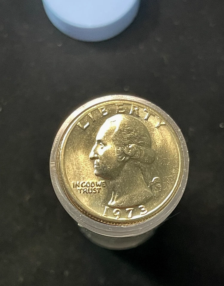 1973 P 25C UNCIRCULATED Washington Quarter Roll of 40 Coins-GEM! - Image 1 of 4