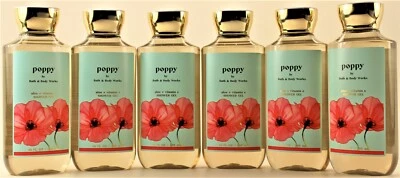 CANTIDAD 6 - Champú gel de ducha lavado corporal Bath & Body Works POPPY 10 OZ Foto 1 de 2