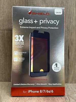 Protector de pantalla de vidrio ZAGG Invisible Shield Elite+ para iPhone SE 3ª/2ª generación 8 Foto 1 de 2