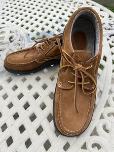 Hammacher Schlemmer Men’s Brown Leather/suede Lace Up Shoes Size 45 US 11 - Picture 1 of 12