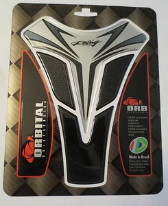 ORBITAL TANK PROTECTOR PAD - UNIVERSAL - RACING ALUMINUM/BLACK - 5.6" x 7.2" - Picture 1 of 1