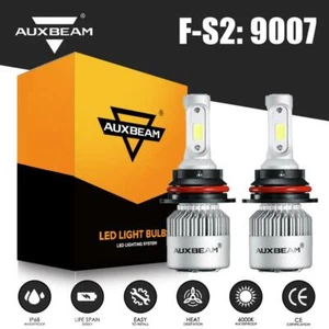 Auxbeam 9007 HB5 LED Headlight Conversion Kit HI-LOW Beam Bulbs 6500K White HID - Picture 1 of 12