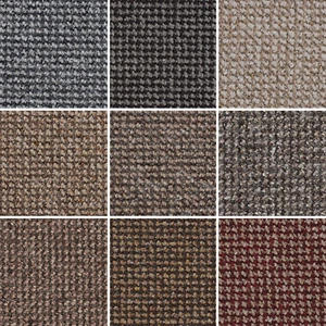 Cheap Textured Loop Pile Carpet Hardwearing Felt Backed Bedroom, Hall, 4m & 5m - Picture 1 of 28