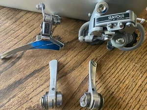 1980s Vintage Suntour 3000 SL Alpha Shifters and Front and Rear Derailleurs - Picture 1 of 1