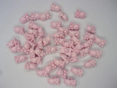 50 x Cute Teddy Bear Novelty Buttons 14mm Baby Children Pink N47 - Image 1 of 2