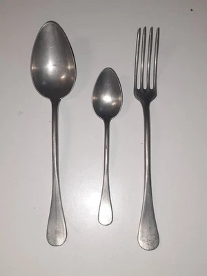 Ensemble de Couverts Francais Epoque Ww1 Ww2 - Objet Du Poilu Wwi / Wwii - Photo 1/3