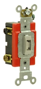 Leviton 1223-2GL 3-Way Locking Toggle Switch 20A 120/277V Industrial Grade - Picture 1 of 3