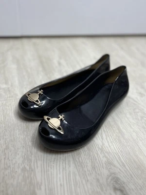 Vivienne Westwood Anglomania Melissa Flat Ballet Jelly Black Shoes Size 38 - Image 1 of 4