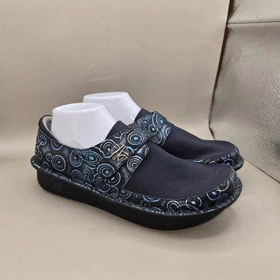 Женские сабо Alegria Dena Dream Fit размер 41 США 10 синие кожаные туфли без шнурков - Изображение 1 из 4