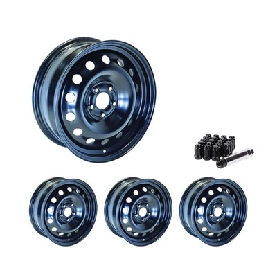 Juego de 4 llantas de acero negro 5x112 para Volkswagen e-Golf 2015-20, OE6H R Foto 1 de 4