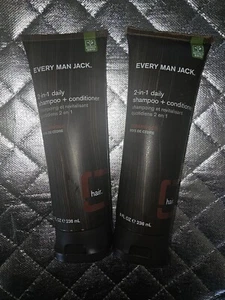Every Man Jack Cedarwood Daily 2-in-1 Shampoo + Conditioner 8 oz Lot Of 2 - Picture 1 of 1